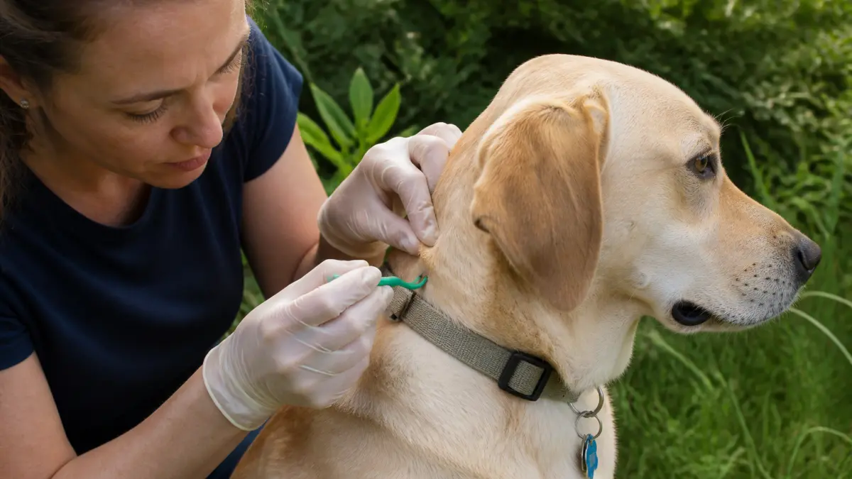 Tique sur un chien : que faire étape par étape ?