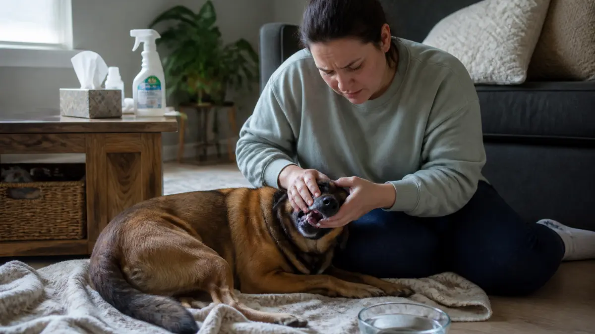 Chien qui vomit et diarrhée : que surveiller en priorité ?