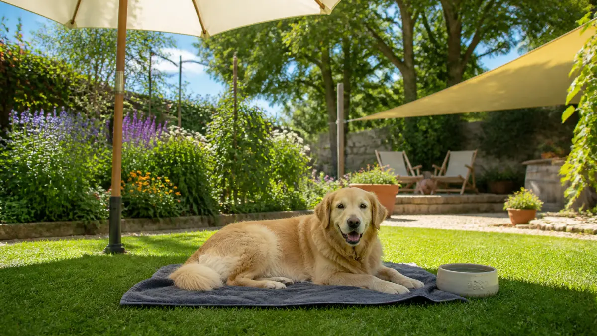 Chien au jardin en été : 5 astuces pour lui offrir un coin frais