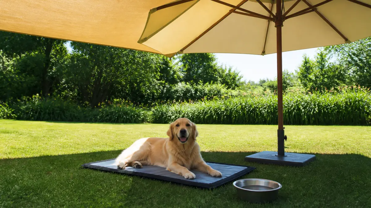 Chien au jardin en été : 5 astuces pour lui offrir un coin frais