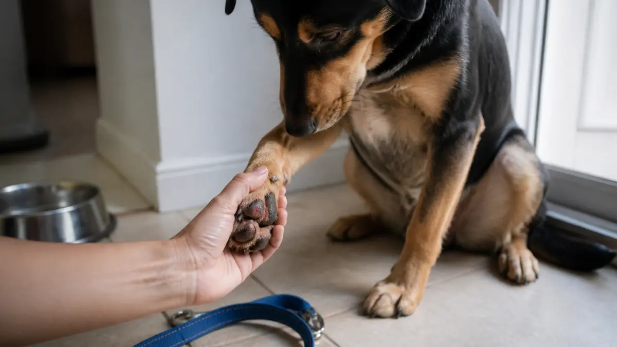 Coussinet du chien abîmé : soins, prévention et signes à surveiller