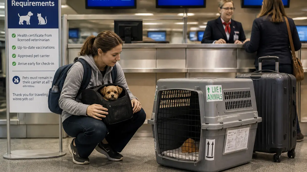 Voyage en avion avec un chien : cabine, soute, caisse et préparation