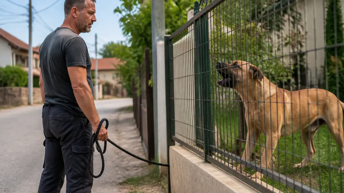 Chien agressif à travers un grillage : causes et solutions éducatives