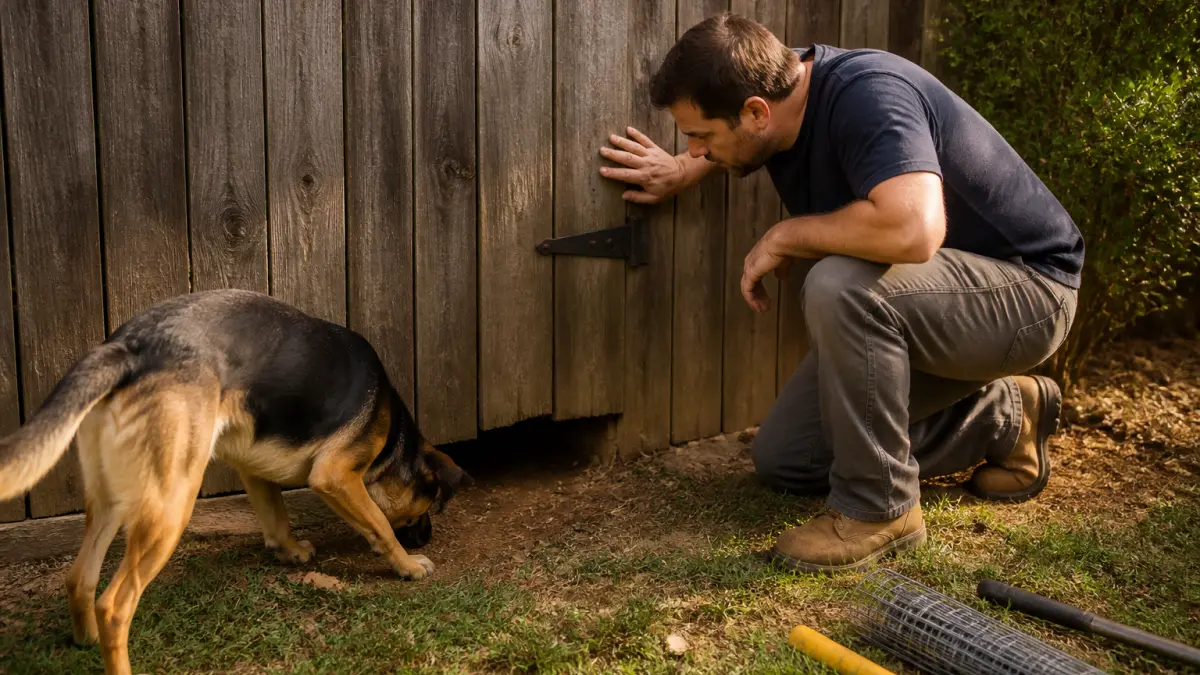 Mon chien fugue en passant sous le grillage : solutions avant les sanctions
