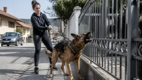 Chien agressif à travers un grillage : causes et solutions éducatives